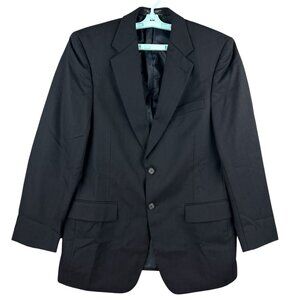 Jeffrey Banks Couture Men's 100% Wool 2 Button Navy Blazer Sport Coat Jacket 40R